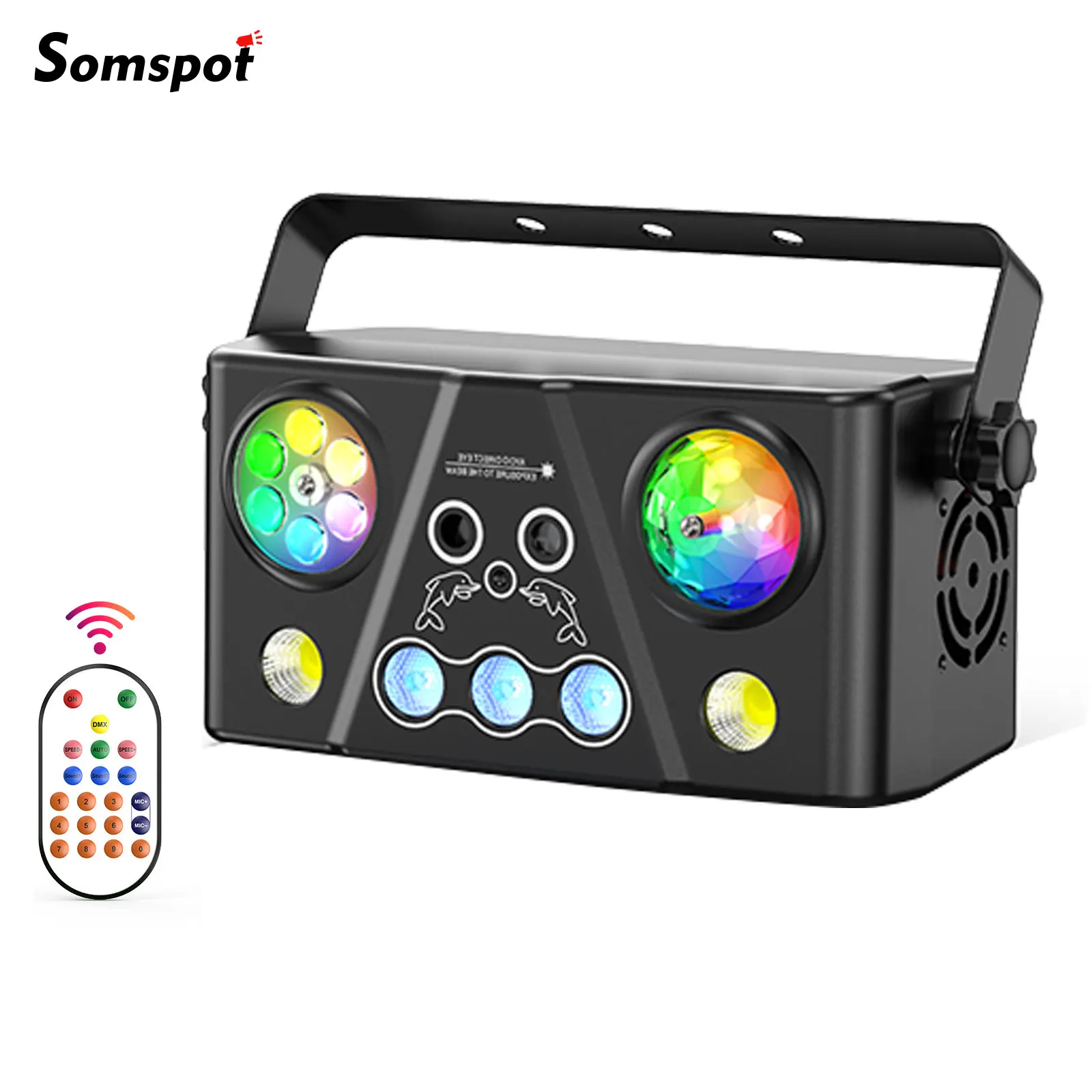 Somspot RGB светодиодные эффекты, пчелиный глаз, волшебный шар, луч света, дистанционное управление, сценическое освещение, проектор для DJ, дискотека, вечеринки, концерта
Somspot RGB светодиодные эффекты, пчелиный глаз, волшебный шар, луч света, дистанционное управление, сценическое освещение, проектор для DJ, дискотека, вечеринки, концерта