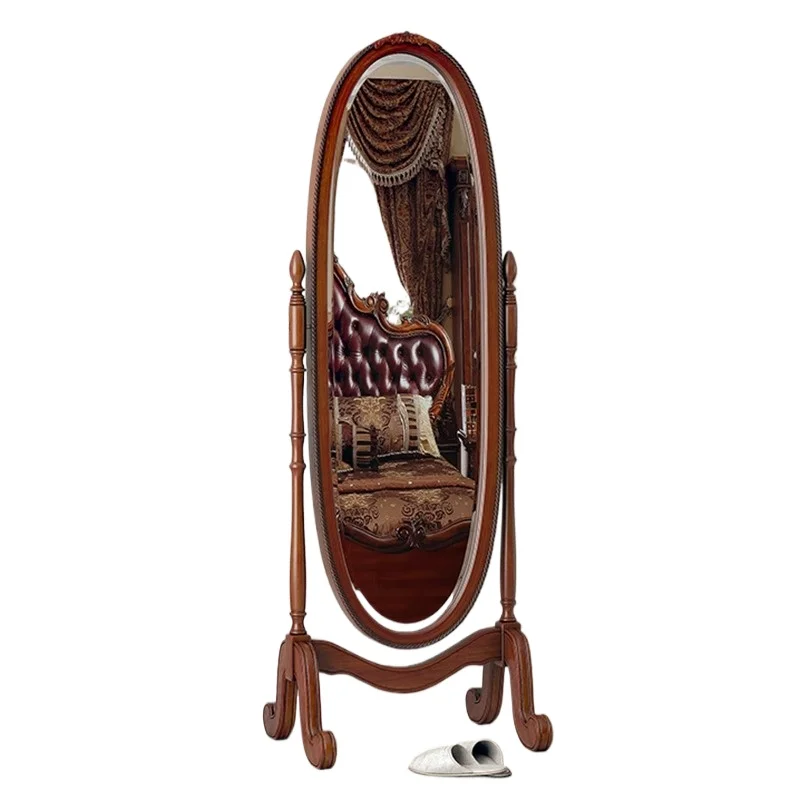 Wooden vanity full length mirror suitable for girls' bedroom and closet European retro style decorative practical home mirror
Wooden vanity full length mirror suitable for girls' bedroom and closet European retro style decorative practical home mirror