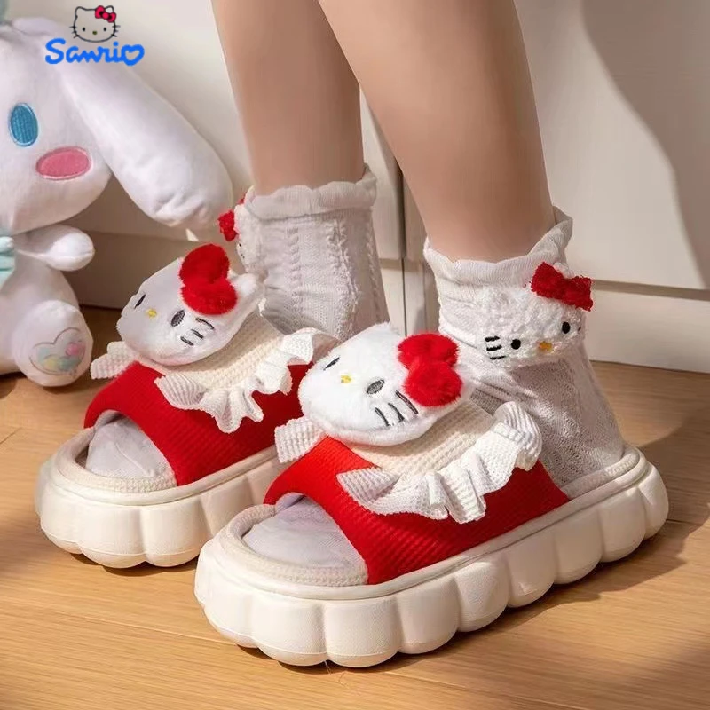 Sanrio Slippers EVA Cinnamoroll Hello Kitty Kuromi Linen Slippers Women Comfortable Breathable Non-slip Cute Thick Home Slippers
Sanrio Slippers EVA Cinnamoroll Hello Kitty Kuromi Linen Slippers Women Comfortable Breathable Non-slip Cute Thick Home Slippers