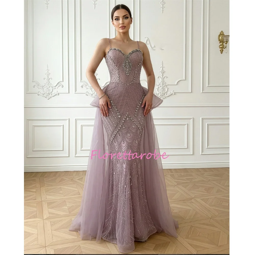 Luxury Mermaid Evening Dress with Overskirt Ruffle for Women Wedding Party Prom Gown Customized
Luxury Mermaid Evening Dress with Overskirt Ruffle for Women Wedding Party Prom Gown Customized