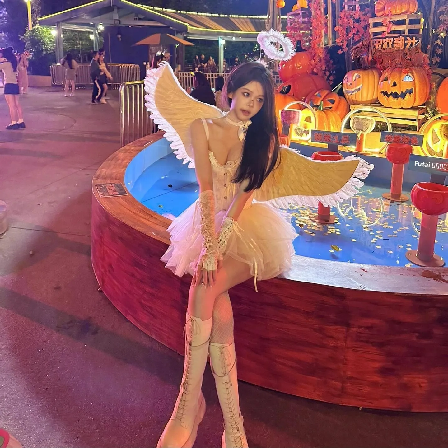 Adult loween Angel Costume White Sexy Devili Girl Dr Women's Faion Pure Desire Sle ort Skirt with Waistline
Adult loween Angel Costume White Sexy Devili Girl Dr Women's Faion Pure Desire Sle ort Skirt with Waistline