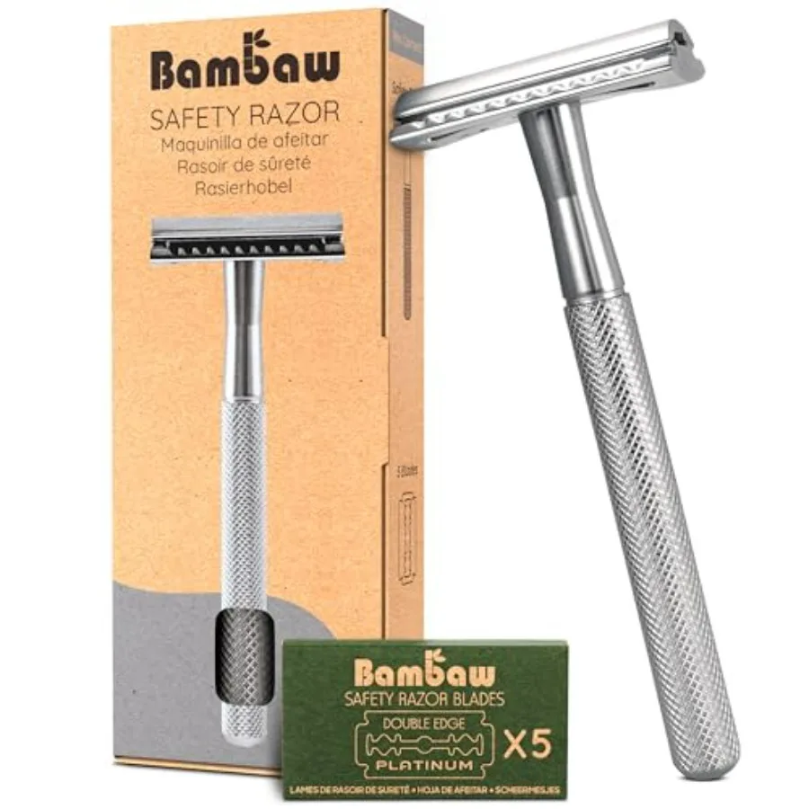 Double Edge Safety Razor for Men and Women, Metal Razor with 5 Double Edge Safety Razor Blades, Eco-Friendly
Double Edge Safety Razor for Men and Women, Metal Razor with 5 Double Edge Safety Razor Blades, Eco-Friendly