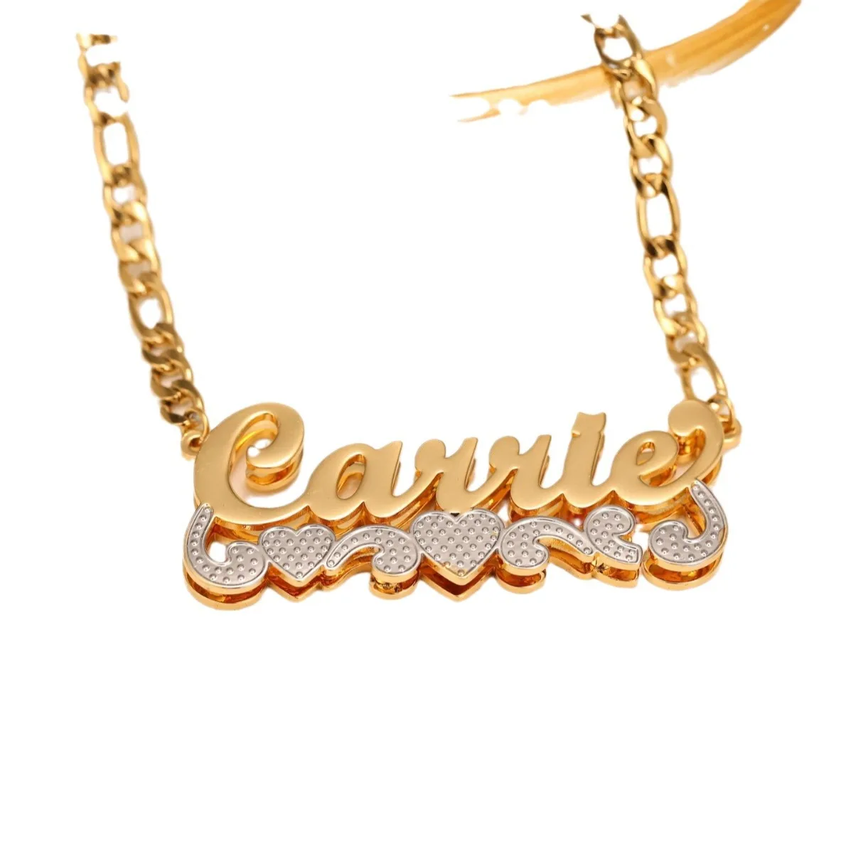 Изготовленное на заказ двухцветное ожерелье с именем, персонализированная цепочка из нержавеющей стали, ювелирные изделия с акцентами в форме сердца, уникальные модные ожерелья на Рождество
Изготовленное на заказ двухцветное ожерелье с именем, персонализированная цепочка из нержавеющей стали, ювелирные изделия с акцентами в форме сердца, уникальные модные ожерелья на Рождество