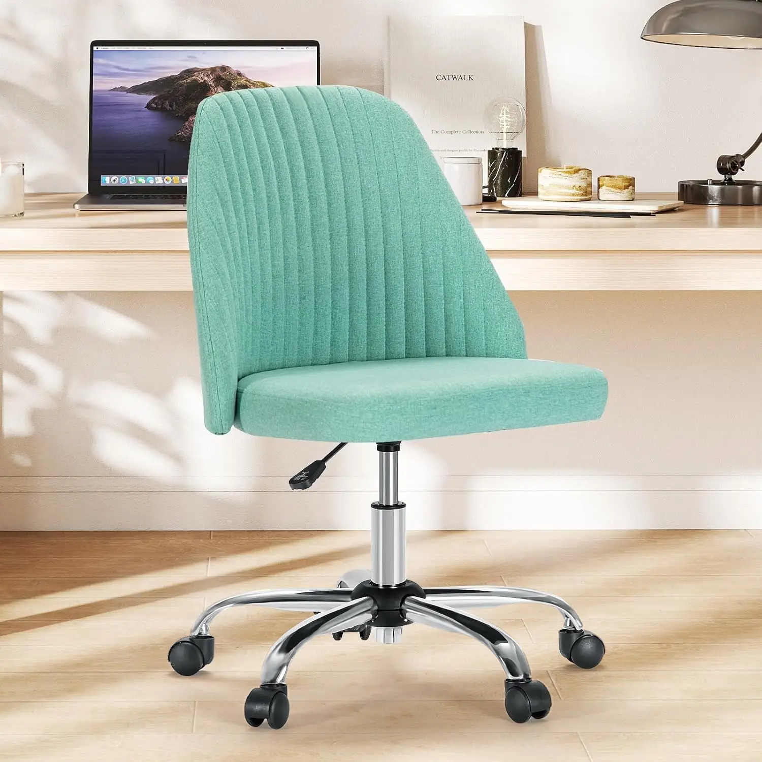 Armless Vanity , Cute Comfy Home Office Desk with Wheels, Modern Upholstered Task Computer Seat for Bedroom, Study,
Armless Vanity , Cute Comfy Home Office Desk with Wheels, Modern Upholstered Task Computer Seat for Bedroom, Study,