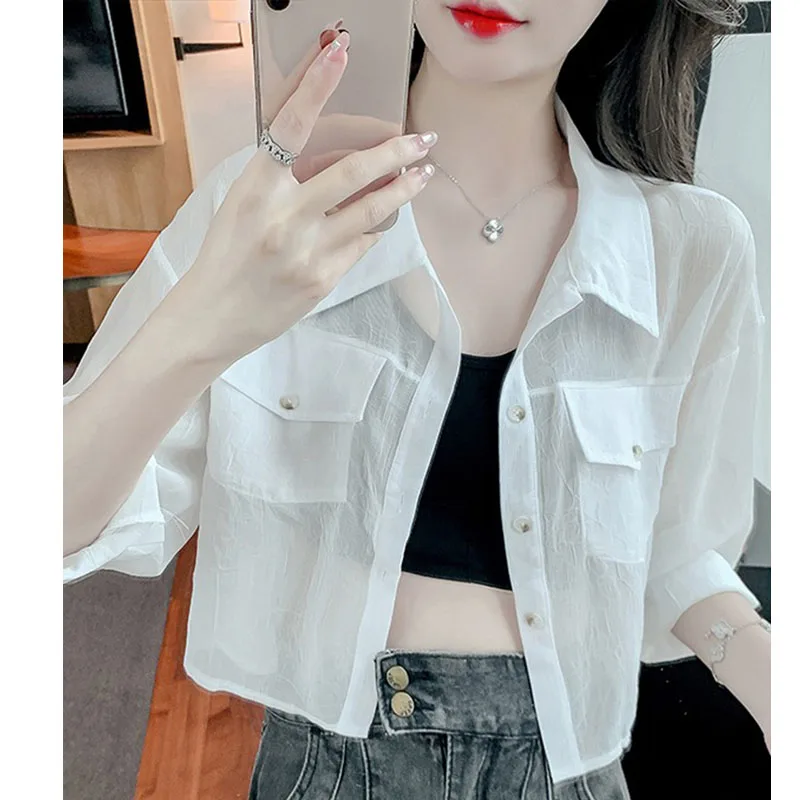 Белая солнцезащитная одежда с защитой от солнца, верхняя одежда из тонкого ледяного шелка, Новое поступление лета, свободное длинное пальто свободного покроя
Белая солнцезащитная одежда с защитой от солнца, верхняя одежда из тонкого ледяного шелка, Новое поступление лета, свободное длинное пальто свободного покроя