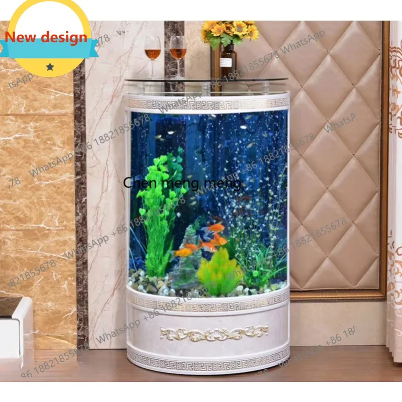 Small water-free ecological self-circulation semi-circular cylindrical bar table glass fish tank aquarium
Small water-free ecological self-circulation semi-circular cylindrical bar table glass fish tank aquarium