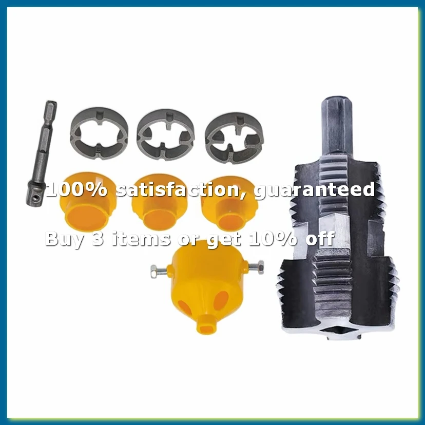 9pcs/Set PVC Pipe Threader Kit Pipe Threader Pipe Round Die 4/6 Points PPR Water Pipe Internal Thread Opener-AD23
9pcs/Set PVC Pipe Threader Kit Pipe Threader Pipe Round Die 4/6 Points PPR Water Pipe Internal Thread Opener-AD23