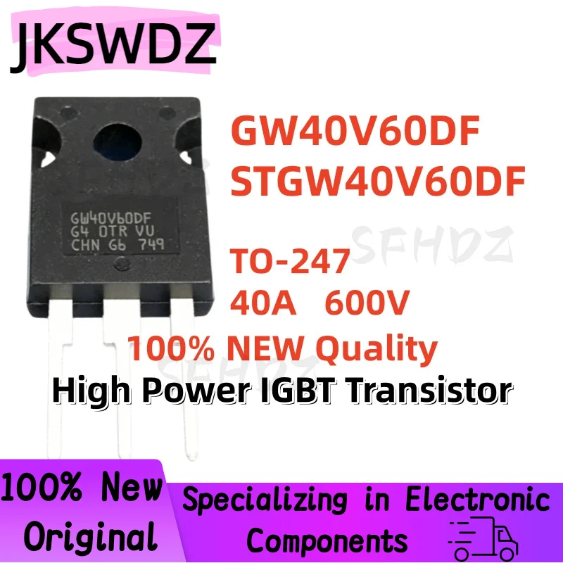5/10/20PCS 100% Brand New and High Quality GW40V60DF STGW40V60DF TO-247 High Power IGBT Transistor
5/10/20PCS 100% Brand New and High Quality GW40V60DF STGW40V60DF TO-247 High Power IGBT Transistor