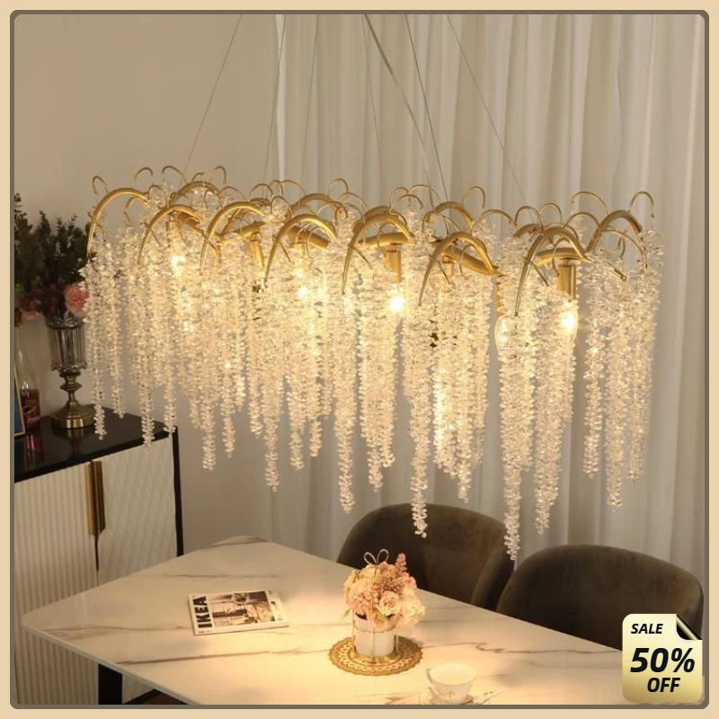 Modern Gold Crystal Tassel Ceiling Lights Chandeliers Living Room Bedroom Kitchen Restaurant Indoor Lighting Fixtures Lamps
Modern Gold Crystal Tassel Ceiling Lights Chandeliers Living Room Bedroom Kitchen Restaurant Indoor Lighting Fixtures Lamps