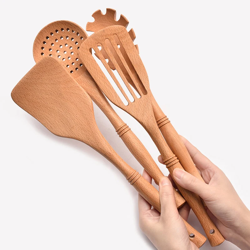 7pcs Wood Kitchen Utensils Set with Bamboo Joint Design Nature Wooden Spaghetti Spoons Wok Spatula for Cooking Accessories
7pcs Wood Kitchen Utensils Set with Bamboo Joint Design Nature Wooden Spaghetti Spoons Wok Spatula for Cooking Accessories