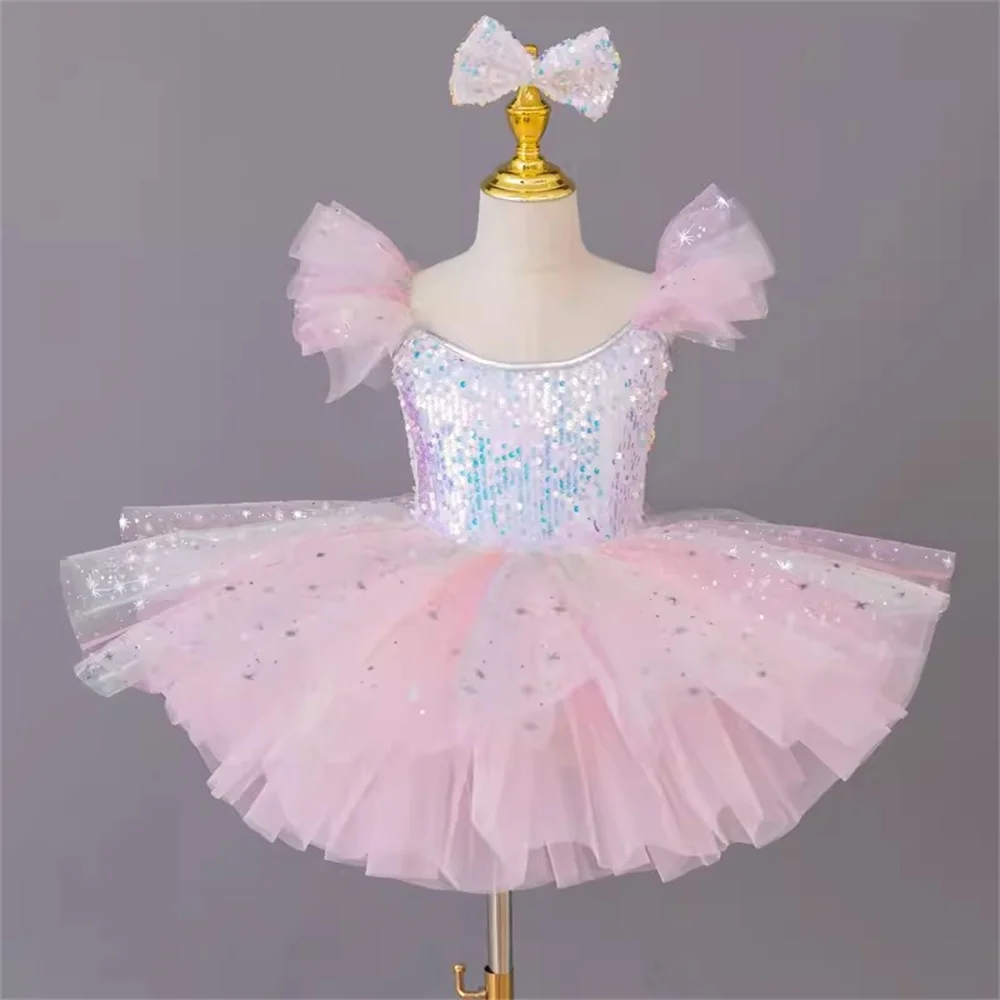 New Sequins International Children's Day Kindergarten Fluffy skirt Children's ballet dress performance costume
New Sequins International Children's Day Kindergarten Fluffy skirt Children's ballet dress performance costume