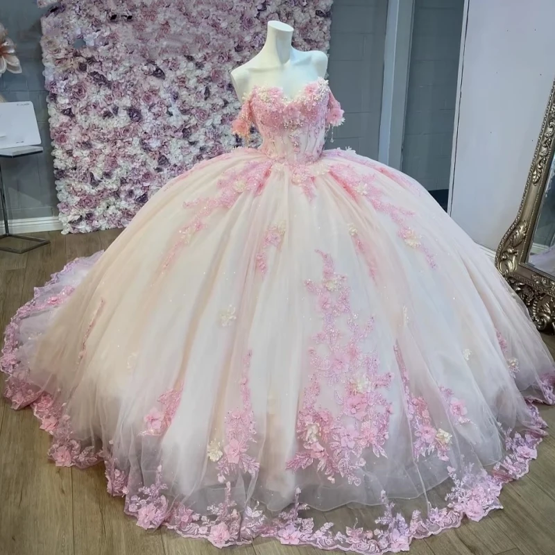 Customized Real Photo Off Shoulder Flower Applique Balllgown Prom Special Occasion 15th Girl Birthday Party Quinceanera Dresses
Customized Real Photo Off Shoulder Flower Applique Balllgown Prom Special Occasion 15th Girl Birthday Party Quinceanera Dresses