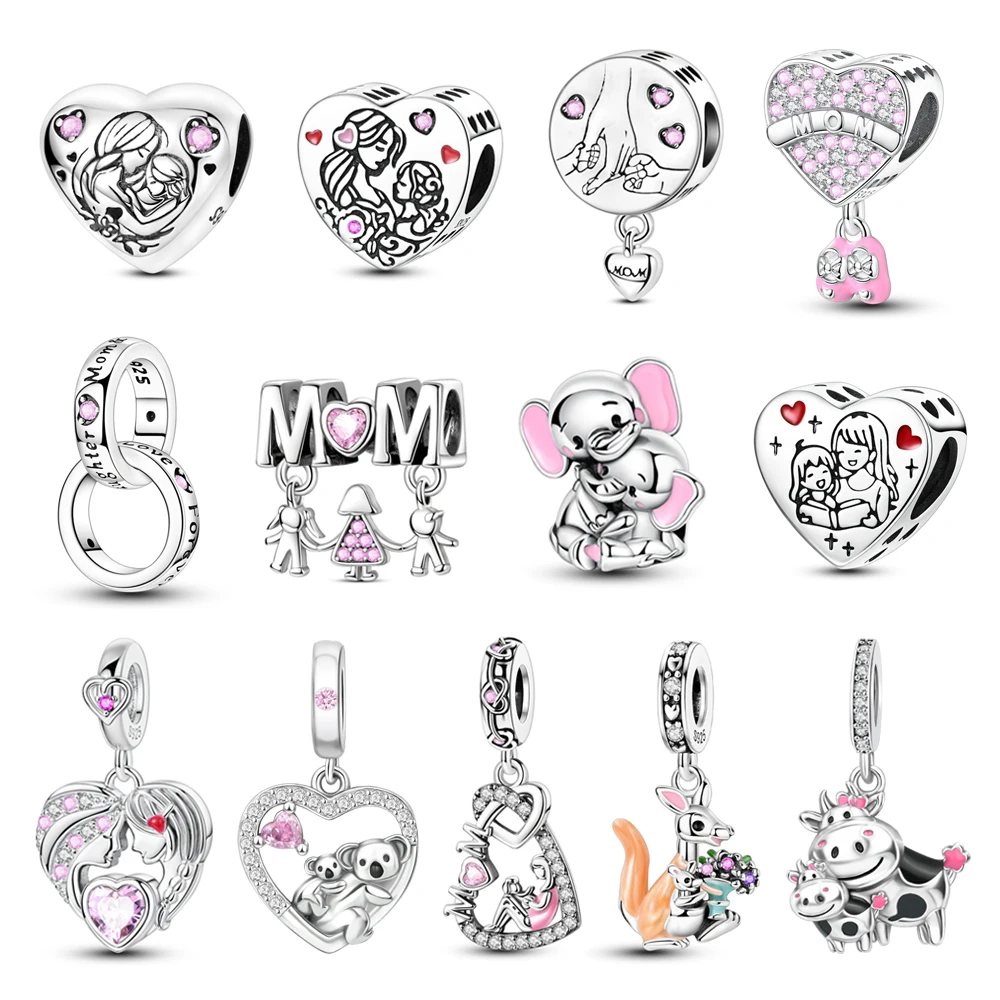Warm 925 Sterling Silver Pink Starry Mother Daughter Holding Pendant Fit DIY Bracelet Necklace Mother's Day Family Reunion Gifts
Warm 925 Sterling Silver Pink Starry Mother Daughter Holding Pendant Fit DIY Bracelet Necklace Mother's Day Family Reunion Gifts