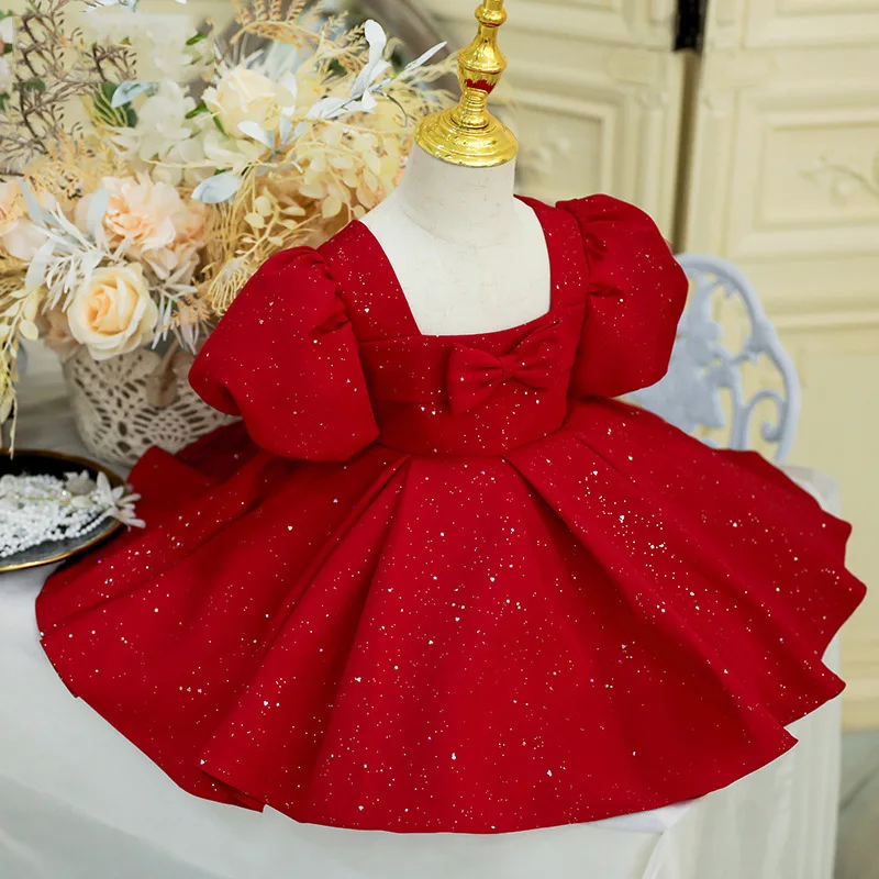 Children's First Birthday Dress Girl Piano Performance Host Stylish Red Baby Puffy Princess Dress
Children's First Birthday Dress Girl Piano Performance Host Stylish Red Baby Puffy Princess Dress