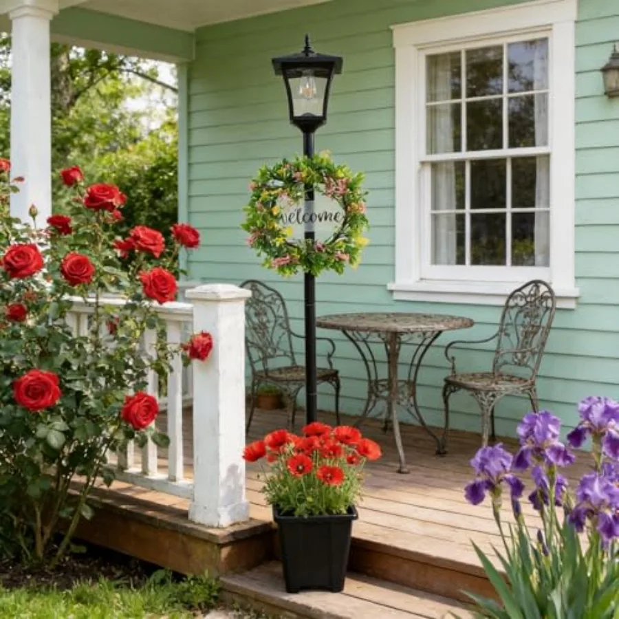 59" Solar Lamp Post with Planter 2-in-1 Solar Post Lights Outdoor Waterproof Dusk to dawn Warm Yellow Lights Outdoor Planter fo
59" Solar Lamp Post with Planter 2-in-1 Solar Post Lights Outdoor Waterproof Dusk to dawn Warm Yellow Lights Outdoor Planter fo