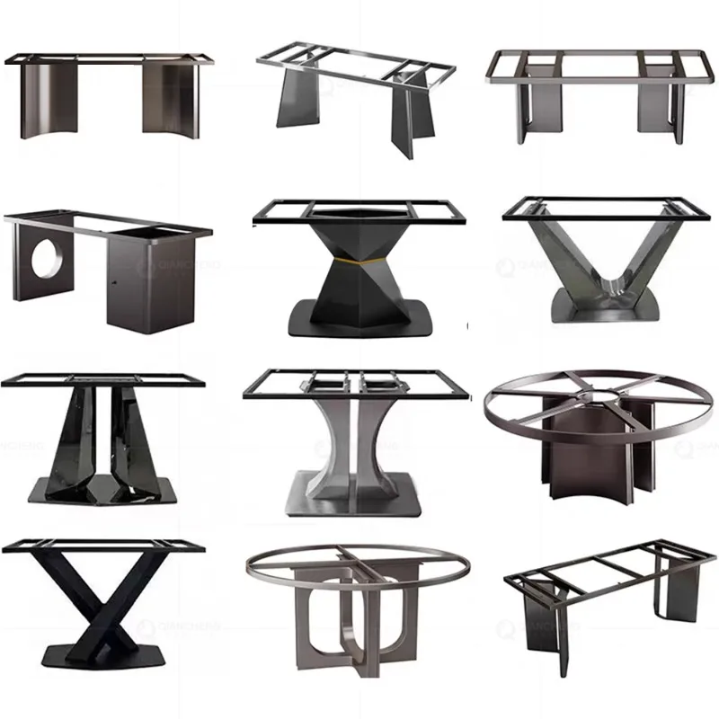 Mirror stainless steel marble light luxury dining table hardware table legs metal bracket
Mirror stainless steel marble light luxury dining table hardware table legs metal bracket