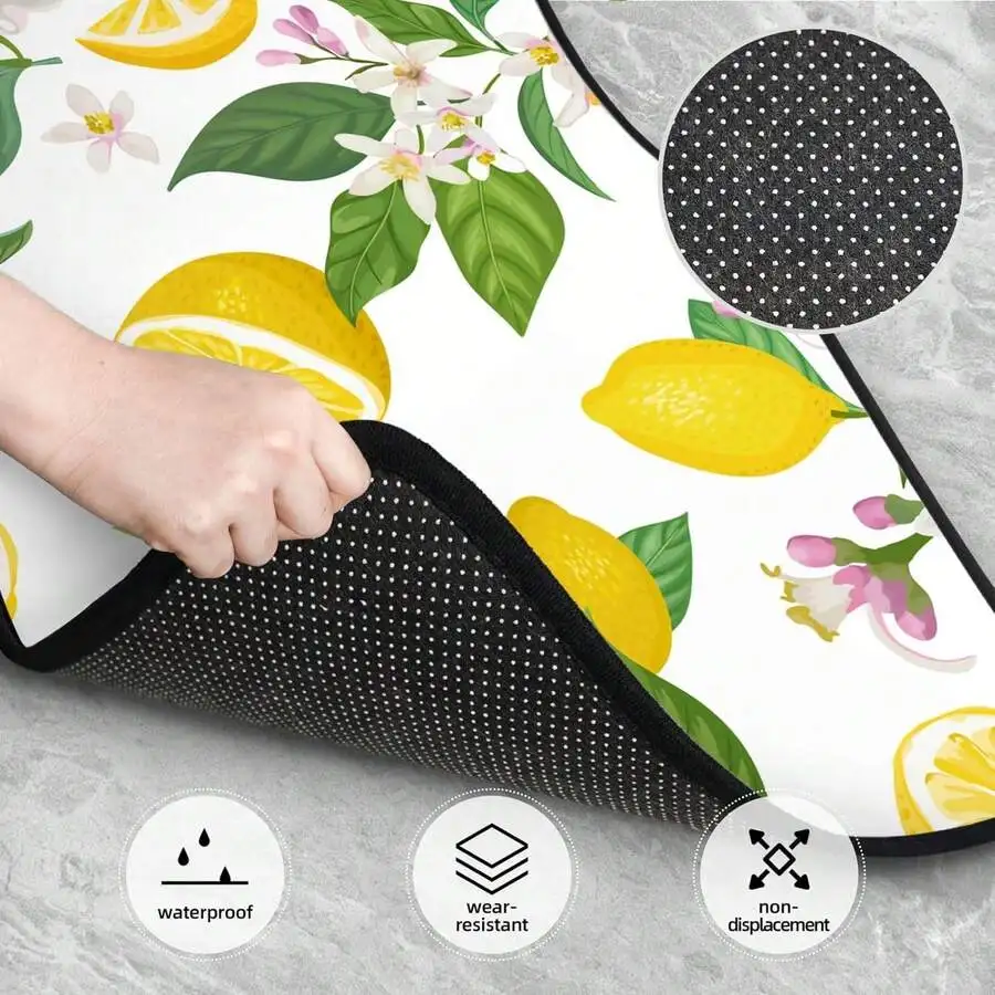 Lemon Flower Print Car Floor Mats 4 Piece Set Polyester Universal Fit
Lemon Flower Print Car Floor Mats 4 Piece Set Polyester Universal Fit