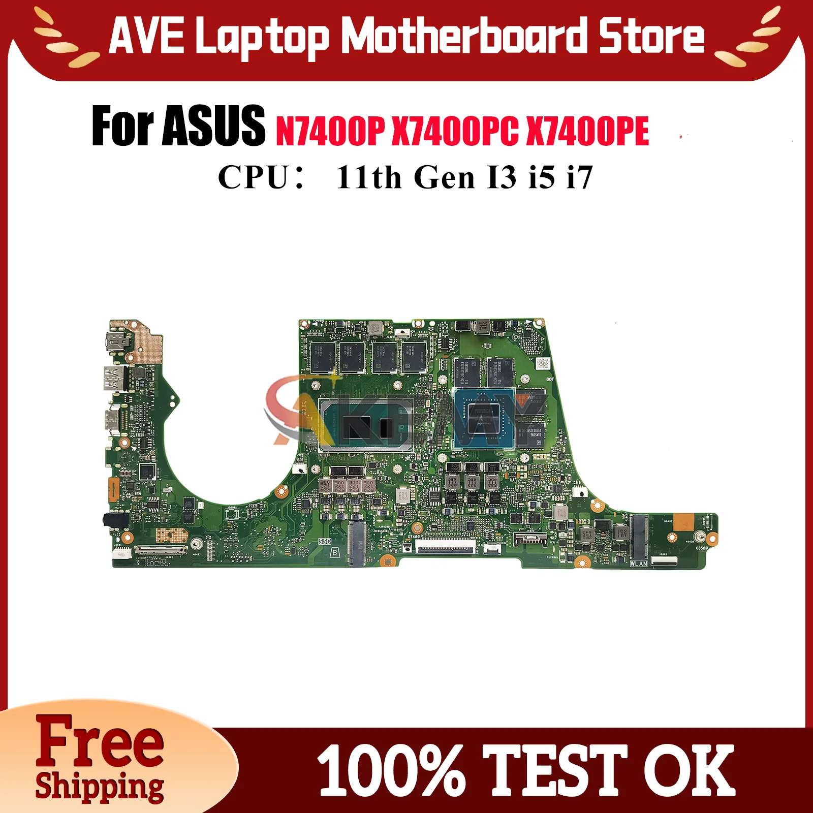 X7400PC Laptop Motherboard For ASUS X7400PC K3500P X7400P K3400P X7400PE V3500P V3400P N7400P Mainboard With 11th Gen I3 i5 i7
X7400PC Laptop Motherboard For ASUS X7400PC K3500P X7400P K3400P X7400PE V3500P V3400P N7400P Mainboard With 11th Gen I3 i5 i7