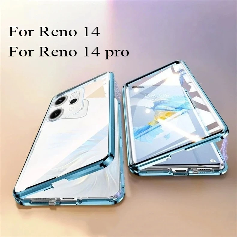Полнозащитный чехол с магнитной адсорбцией для Reno 14 Pro 5G 14Pro Reno14, двухсторонний жесткий чехол из закаленного стекла в металлическом каркасе
Полнозащитный чехол с магнитной адсорбцией для Reno 14 Pro 5G 14Pro Reno14, двухсторонний жесткий чехол из закаленного стекла в металлическом каркасе