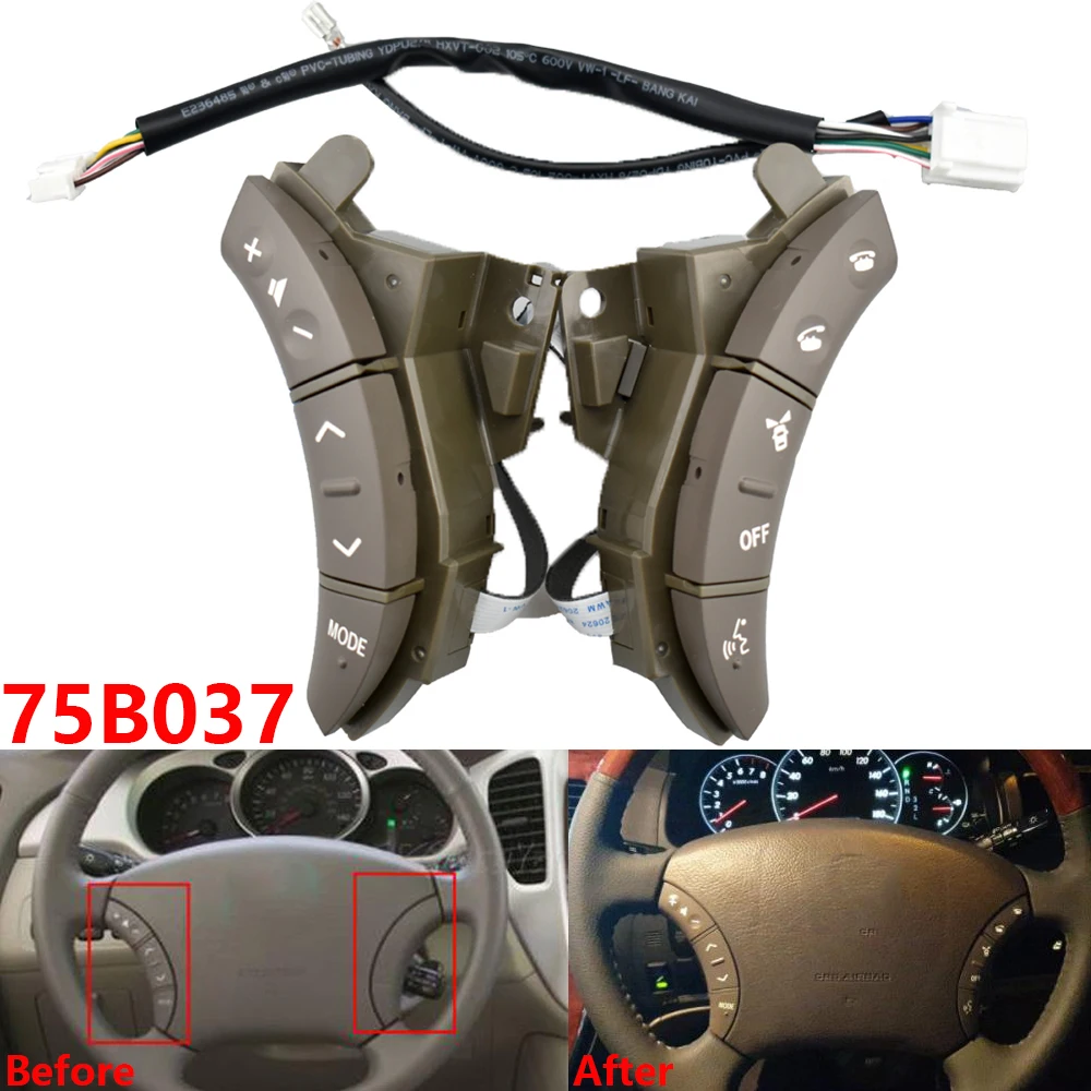 High Quality Steering Wheel Control Buttons Switch Styling Buttons For Toyota Land Cruiser Prado 120 2004-2009 75B037
High Quality Steering Wheel Control Buttons Switch Styling Buttons For Toyota Land Cruiser Prado 120 2004-2009 75B037