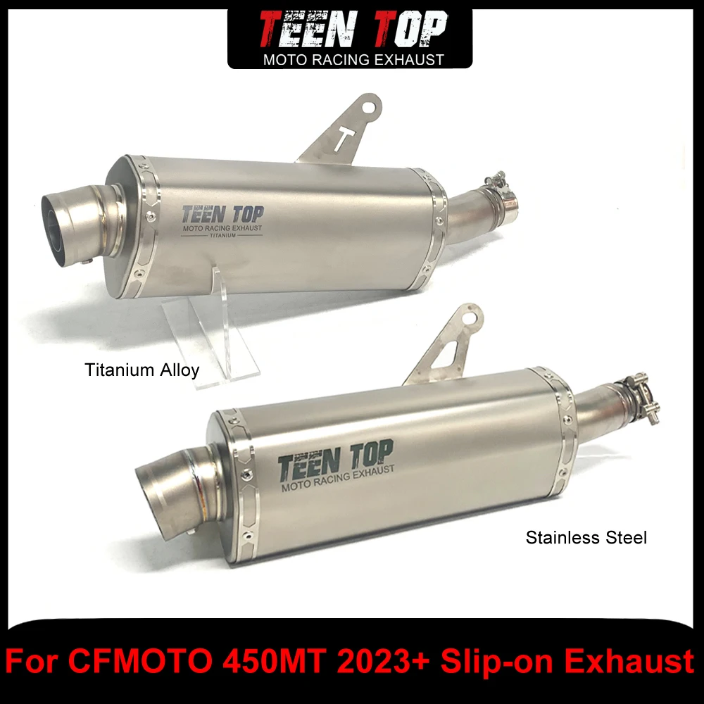 For CF MOTO 450MT Slip-on Exhaust Systems Stainless Steel/Titanium Alloy Motorcycle Escape Exhaust Pipe Muffler 450 mt 2023+
For CF MOTO 450MT Slip-on Exhaust Systems Stainless Steel/Titanium Alloy Motorcycle Escape Exhaust Pipe Muffler 450 mt 2023+