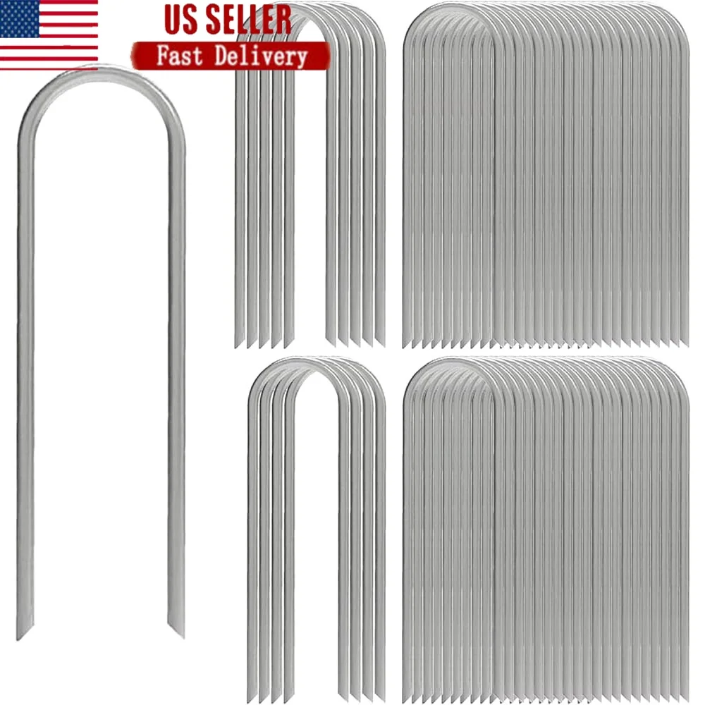 Heavy Duty 12 Inch Garden Stakes 50 PCS Galvanized Landscape Fabric Pins Fence Ground Stakes Dog Tent Spikes 11 Gauge Lawn Pins
Heavy Duty 12 Inch Garden Stakes 50 PCS Galvanized Landscape Fabric Pins Fence Ground Stakes Dog Tent Spikes 11 Gauge Lawn Pins