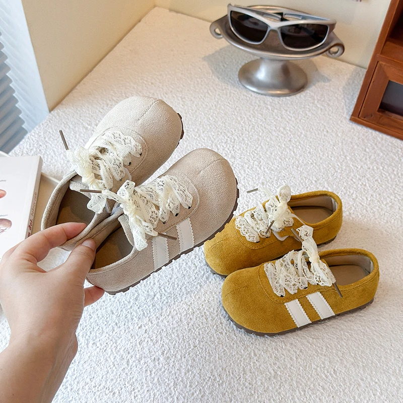 Children's Sports Shoes Sweet Lace Bowknot Girls Causal Shoes School Princess Versatile Kids Fashion Tennis Sneakers Soft Bottom 
Children's Sports Shoes Sweet Lace Bowknot Girls Causal Shoes School Princess Versatile Kids Fashion Tennis Sneakers Soft Bottom