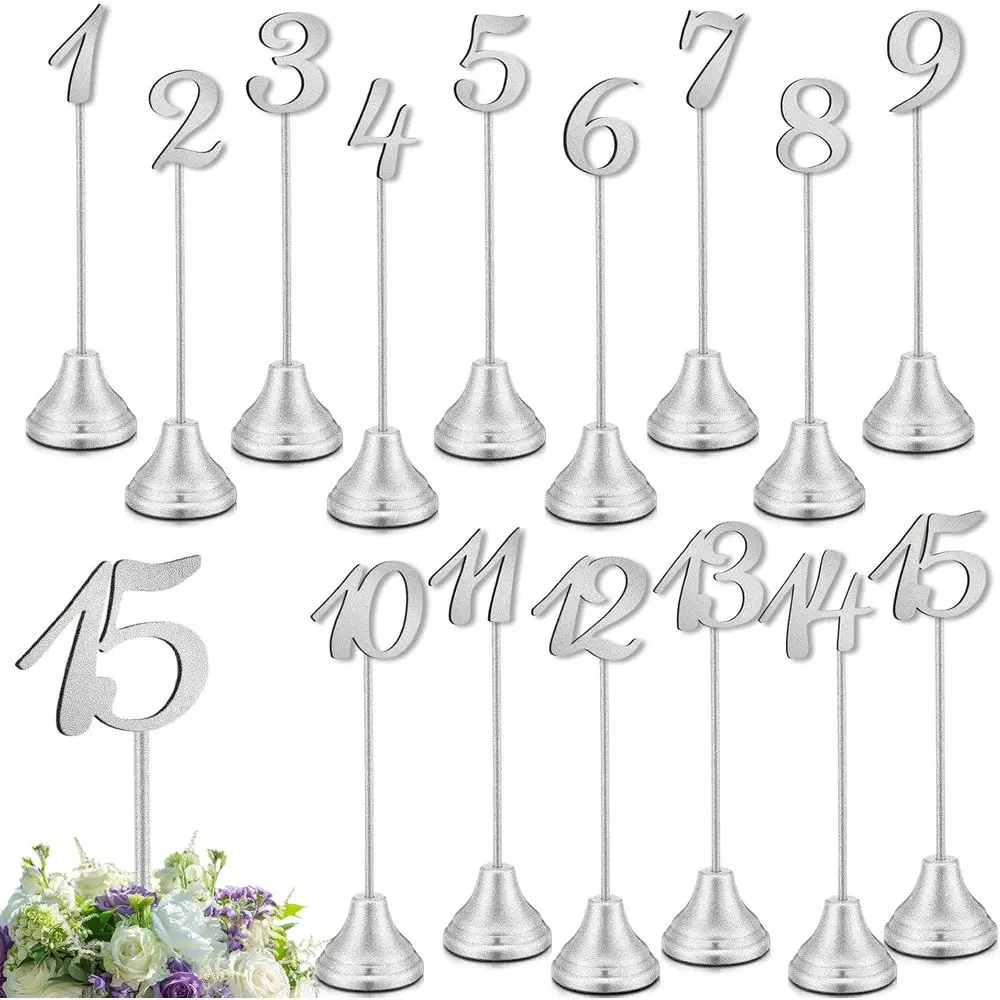 15 шт. металлические номеры столов 1-15 с утяжеленным основанием 8-дюймовые подставки для номеров стола для свадебного приема, вечеринки, юбилея, дня рождения
15 шт. металлические номеры столов 1-15 с утяжеленным основанием 8-дюймовые подставки для номеров стола для свадебного приема, вечеринки, юбилея, дня рождения