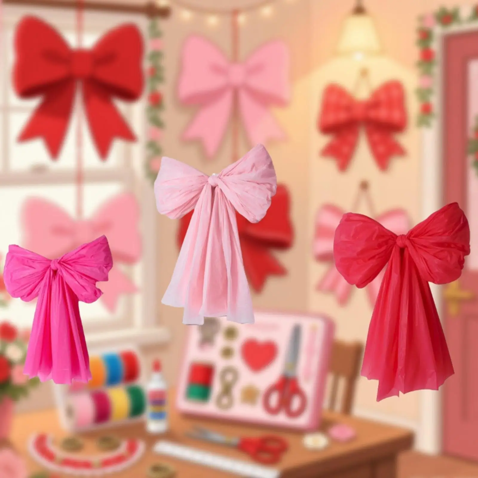 Набор из 6 гигантских бантов для декора стен на День святого Валентина, материалы для творчества
Набор из 6 гигантских бантов для декора стен на День святого Валентина, материалы для творчества