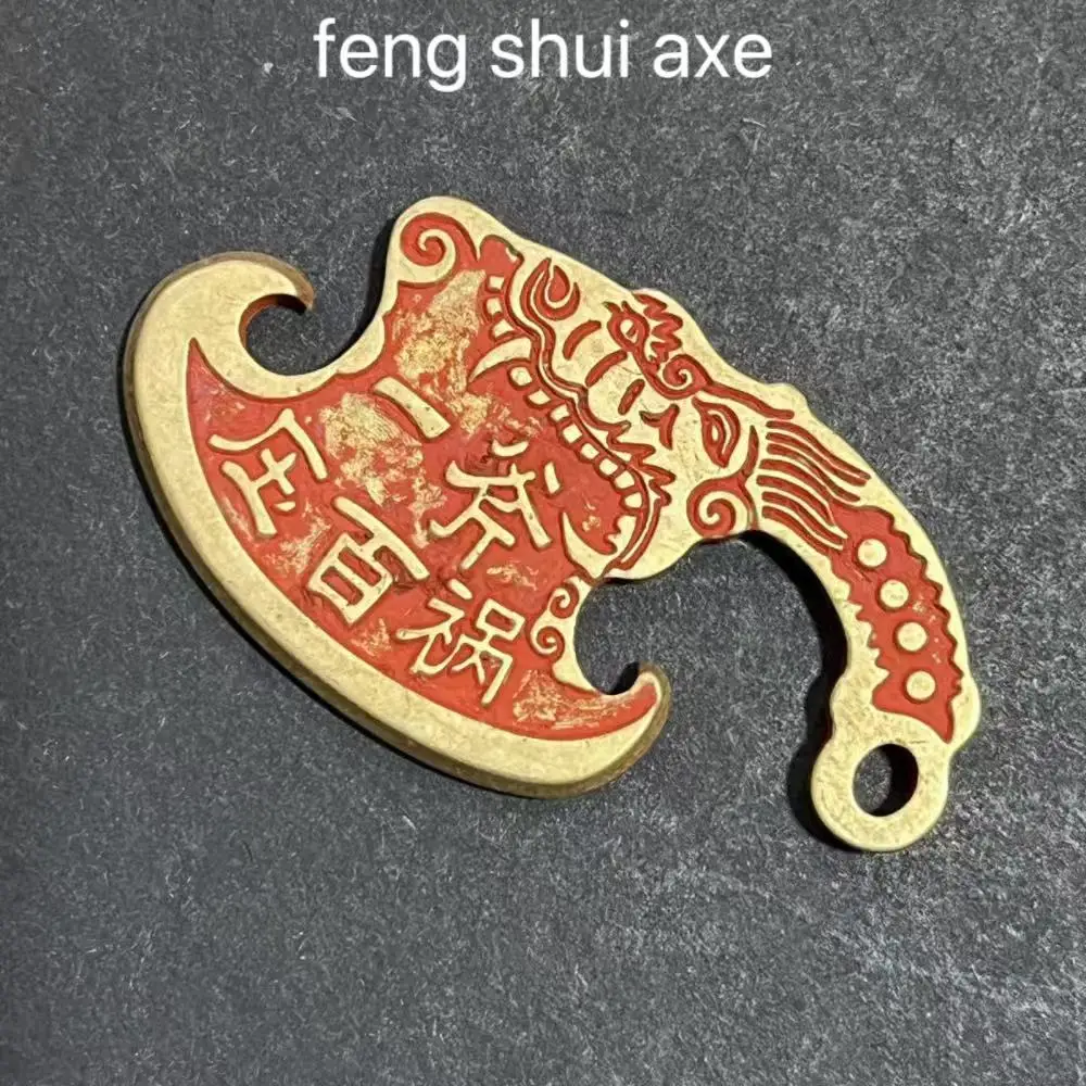 Classic Chinese Feng Shui Axe Ornament Solid Brass Cinnabar Keychain Pendant Lucky Good Fortune Christmas Birthday Business Gift
Classic Chinese Feng Shui Axe Ornament Solid Brass Cinnabar Keychain Pendant Lucky Good Fortune Christmas Birthday Business Gift