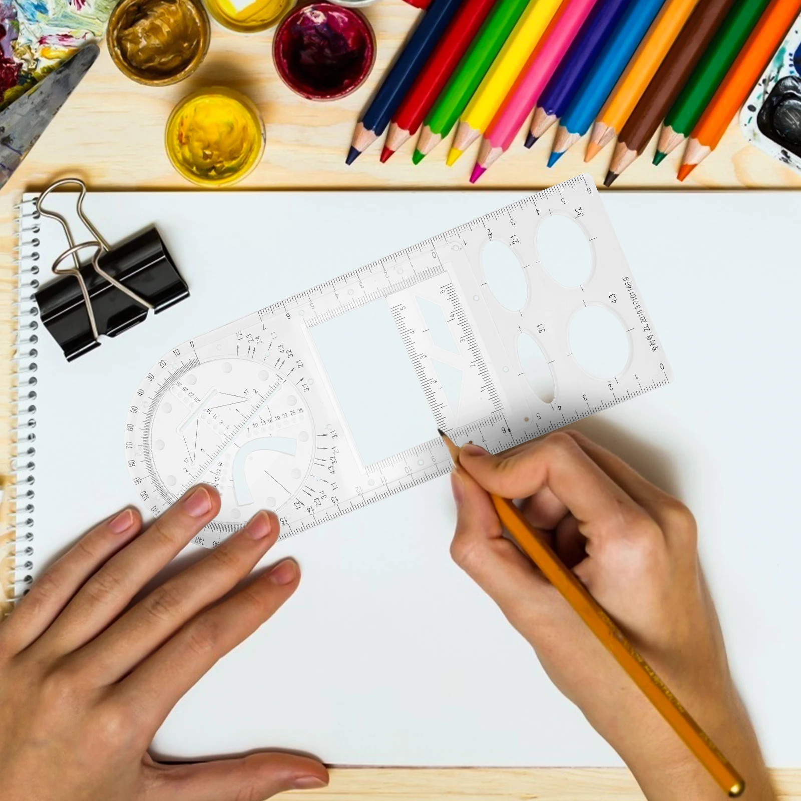 Kids Drawing Ruler Set Multi-angle Template Tool Geometric Examination Middle School Student Scale
Kids Drawing Ruler Set Multi-angle Template Tool Geometric Examination Middle School Student Scale