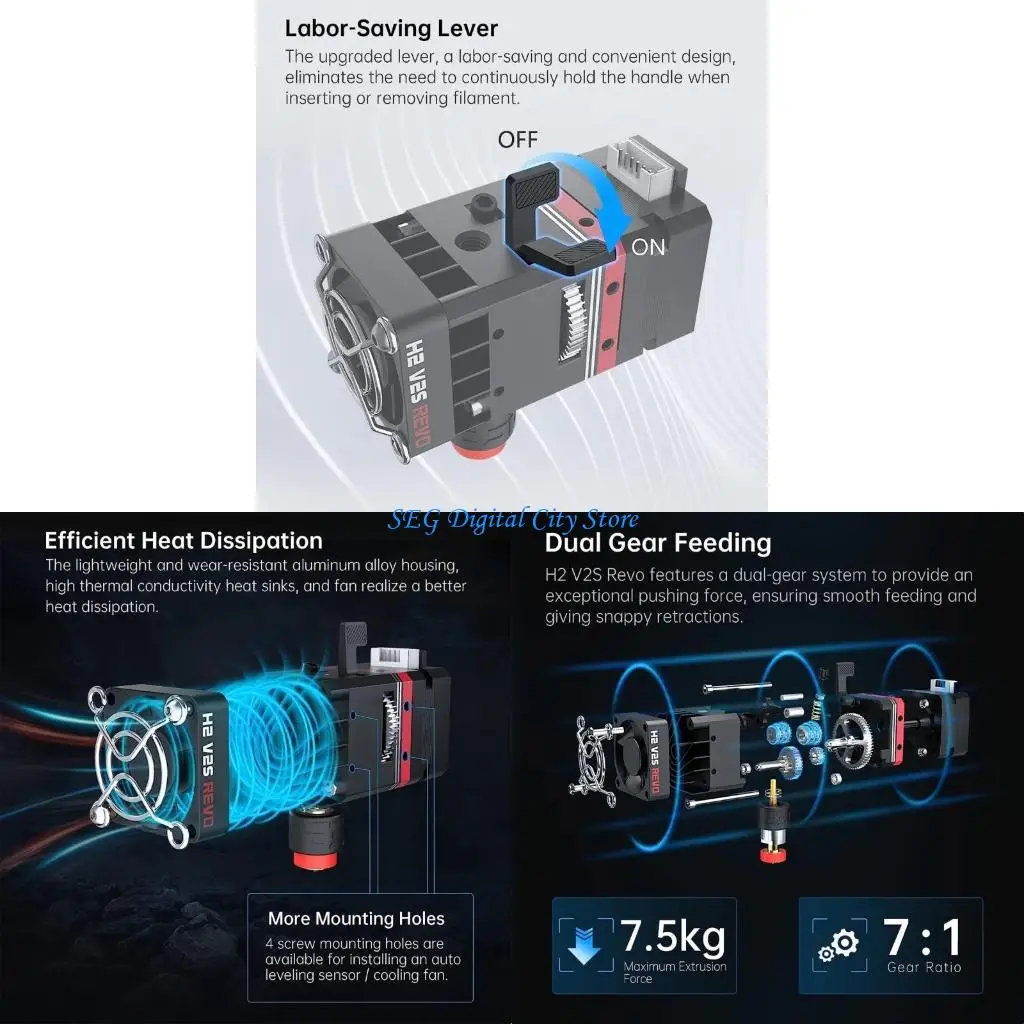 U75B V2S Dual-Gear Feeder Extruder Direct Drive Metal Extruder Upgrade 4 Mounting Holes forBX Ender3 Voron2.4 V0
U75B V2S Dual-Gear Feeder Extruder Direct Drive Metal Extruder Upgrade 4 Mounting Holes forBX Ender3 Voron2.4 V0