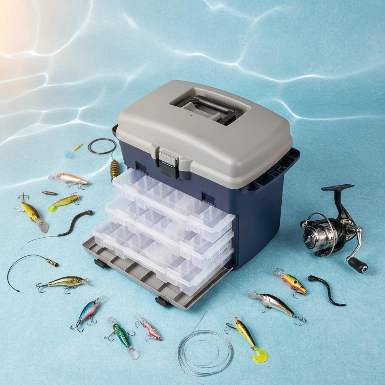 Lure Storage Box Multi-Compartment Fishing Tackle Box Outdoor Gear Double-Layer Design Waterproof
Lure Storage Box Multi-Compartment Fishing Tackle Box Outdoor Gear Double-Layer Design Waterproof