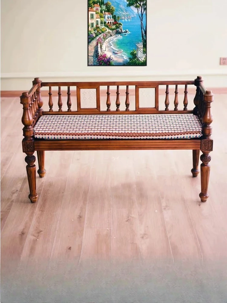 French Retro Solid Wood Sofa Bed End Stool Doorway Shoe Wearing Stool Leisure Small Apartment Mid-Ancient
French Retro Solid Wood Sofa Bed End Stool Doorway Shoe Wearing Stool Leisure Small Apartment Mid-Ancient