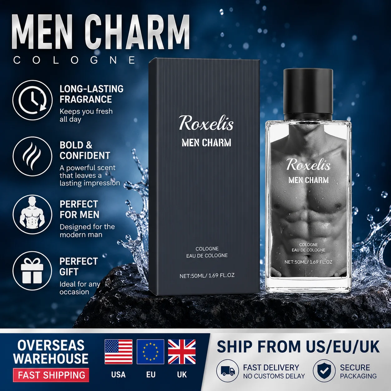 50ml Men's Cologne Eau De Cologne Long Lasting Fresh Fragrance Spray for Men Overseas Warehouse Fast Shipping Gift
50ml Men's Cologne Eau De Cologne Long Lasting Fresh Fragrance Spray for Men Overseas Warehouse Fast Shipping Gift