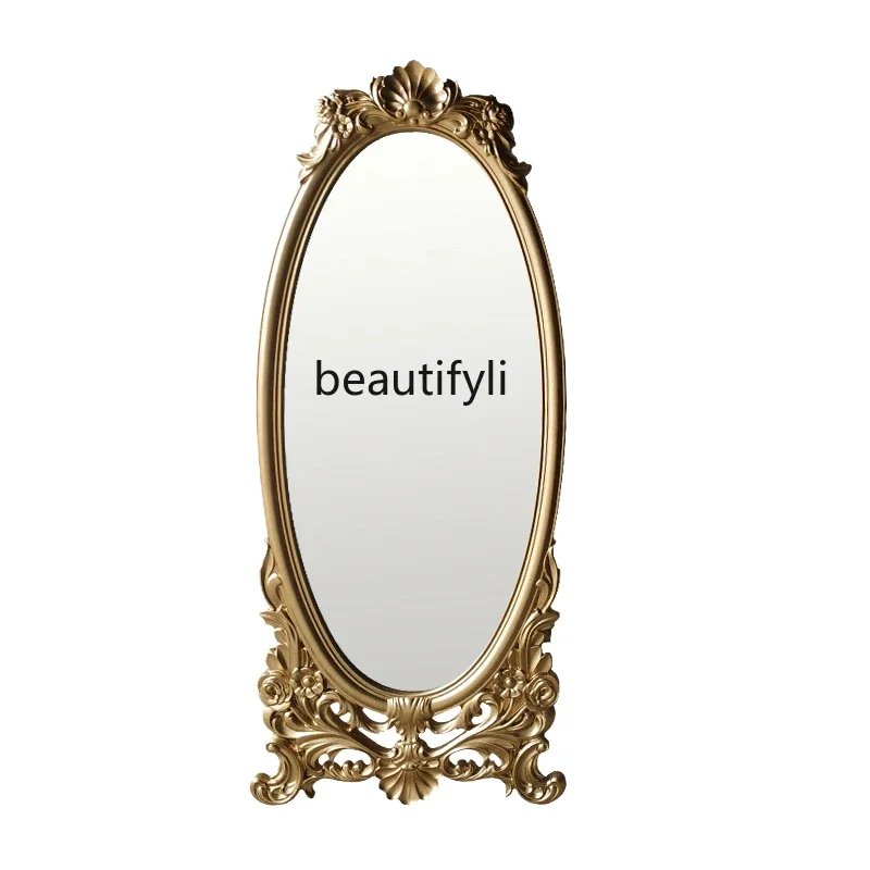 European and American Retro Floor Full-Length Mirror Home Bedroom with Stand Vertical Clothing Store MirrorHY
European and American Retro Floor Full-Length Mirror Home Bedroom with Stand Vertical Clothing Store MirrorHY