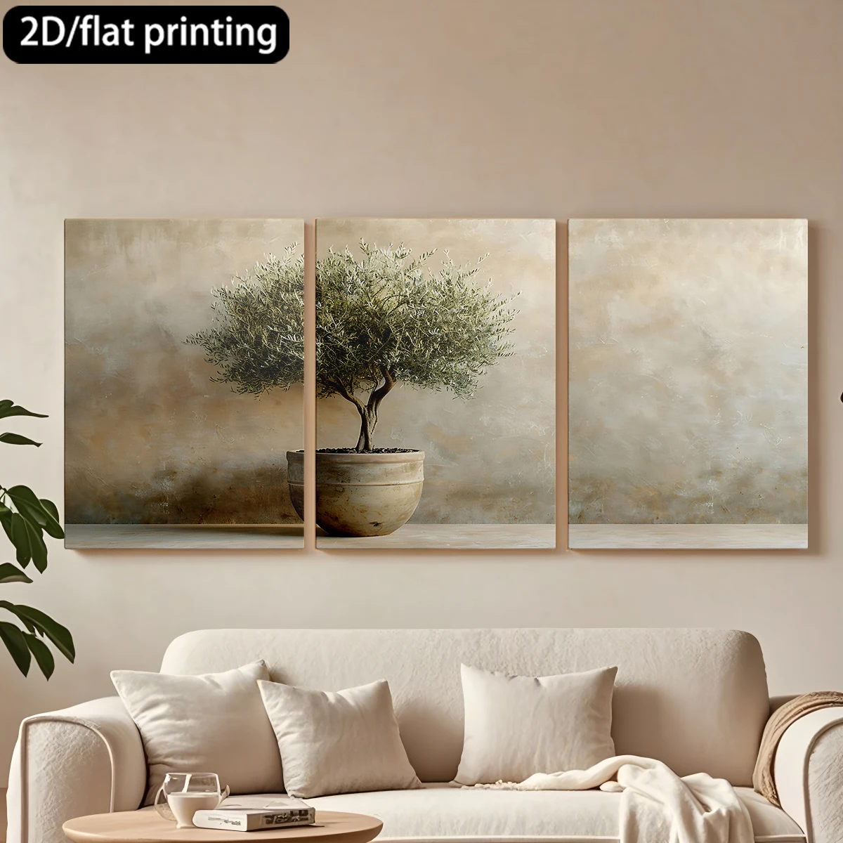 2D flat printing 3pc wooden frame canvas decorative painting Olive tree in decorative pot.Corridor bedroom decoration
2D flat printing 3pc wooden frame canvas decorative painting Olive tree in decorative pot.Corridor bedroom decoration