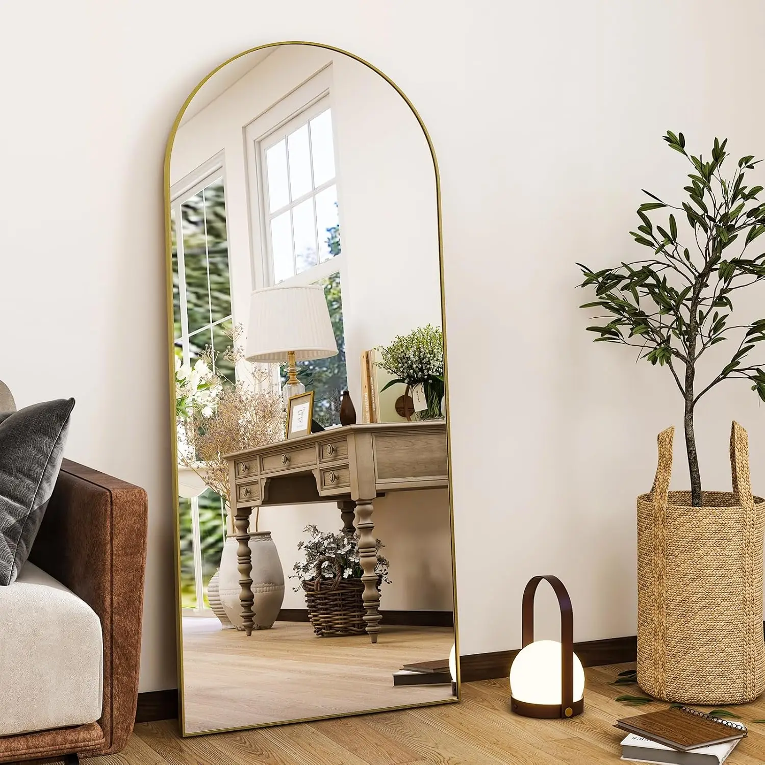 Arched Full Length Mirror - 21" x 56" Full Body Mirror - Extra Large Floor Mirrors Standing Mirror for Bedroom/Living Room/Bathr
Arched Full Length Mirror - 21" x 56" Full Body Mirror - Extra Large Floor Mirrors Standing Mirror for Bedroom/Living Room/Bathr