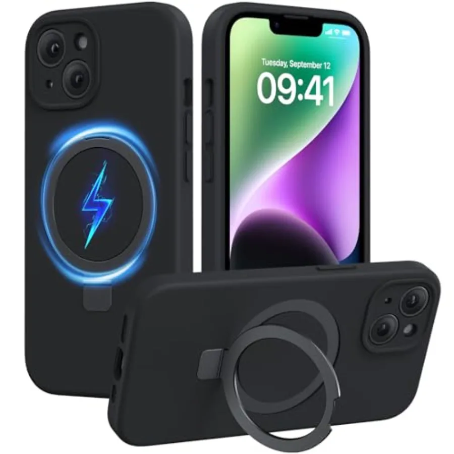 for iPhone 14 Case with Stand, Compatible with All MagSafe Accessories, Liquid Silicone Case Gel Rubber Shockproof Drop Protect
for iPhone 14 Case with Stand, Compatible with All MagSafe Accessories, Liquid Silicone Case Gel Rubber Shockproof Drop Protect