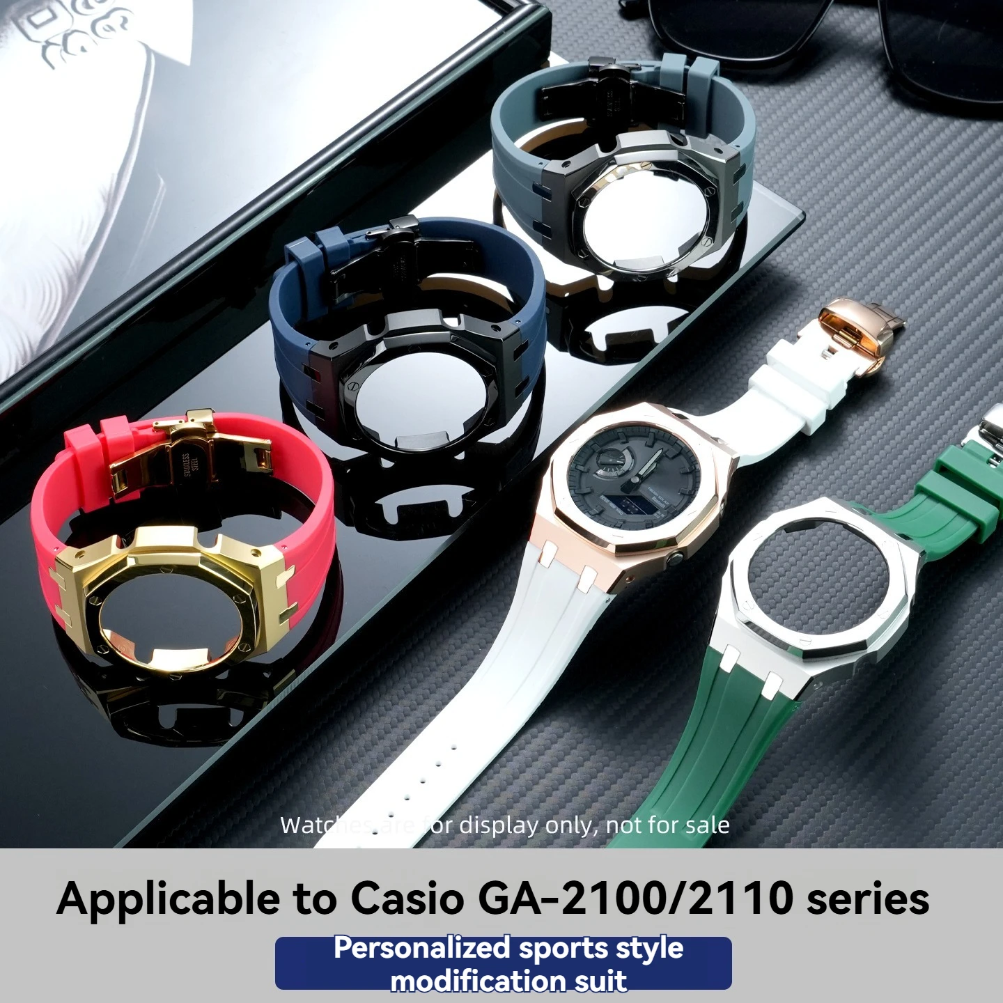 Комплект для модернизации Casio G-Shock 'CasiOak' GA-2100/2110 GA-B2100: полностью металлический корпус и водонепроницаемый силиконовый ремешок, спортивный набор для улучшения внешнего вида
Комплект для модернизации Casio G-Shock 'CasiOak' GA-2100/2110 GA-B2100: полностью металлический корпус и водонепроницаемый силиконовый ремешок, спортивный набор для улучшения внешнего вида