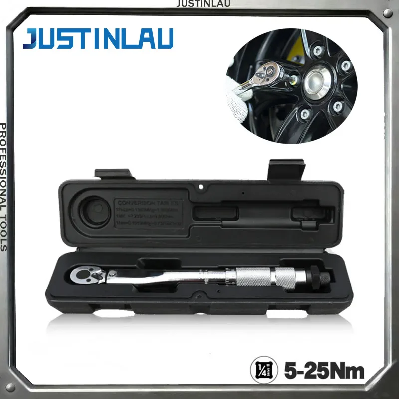 Динамометрический ключ JUSTINLAU 1 шт., 1/4 дюйма, регулируемый 5-25 Нм, для разборки автомобилей, велосипедов, мотоциклов
Динамометрический ключ JUSTINLAU 1 шт., 1/4 дюйма, регулируемый 5-25 Нм, для разборки автомобилей, велосипедов, мотоциклов