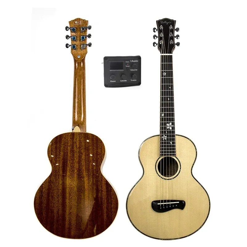 30" electic Guitars,Solid spurce Top/mahongay Body Guitarra With Pickup,42mm nut,521mm,Portable travel guitar, professional 21F
30" electic Guitars,Solid spurce Top/mahongay Body Guitarra With Pickup,42mm nut,521mm,Portable travel guitar, professional 21F