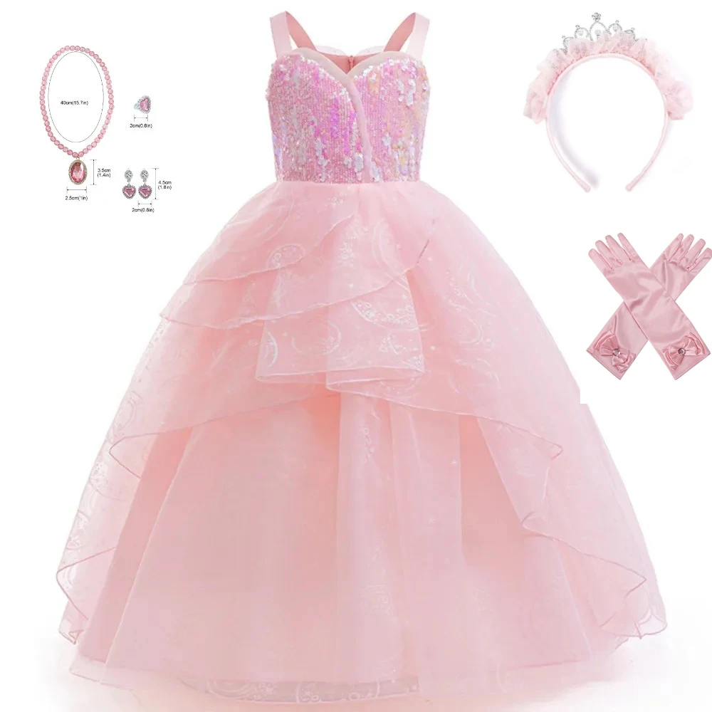 Movie Magic Wicked Witch Pink Costume Dress Girls Cosplay Costume Halloween Outfits with Crown Birthday Party Gown
Movie Magic Wicked Witch Pink Costume Dress Girls Cosplay Costume Halloween Outfits with Crown Birthday Party Gown