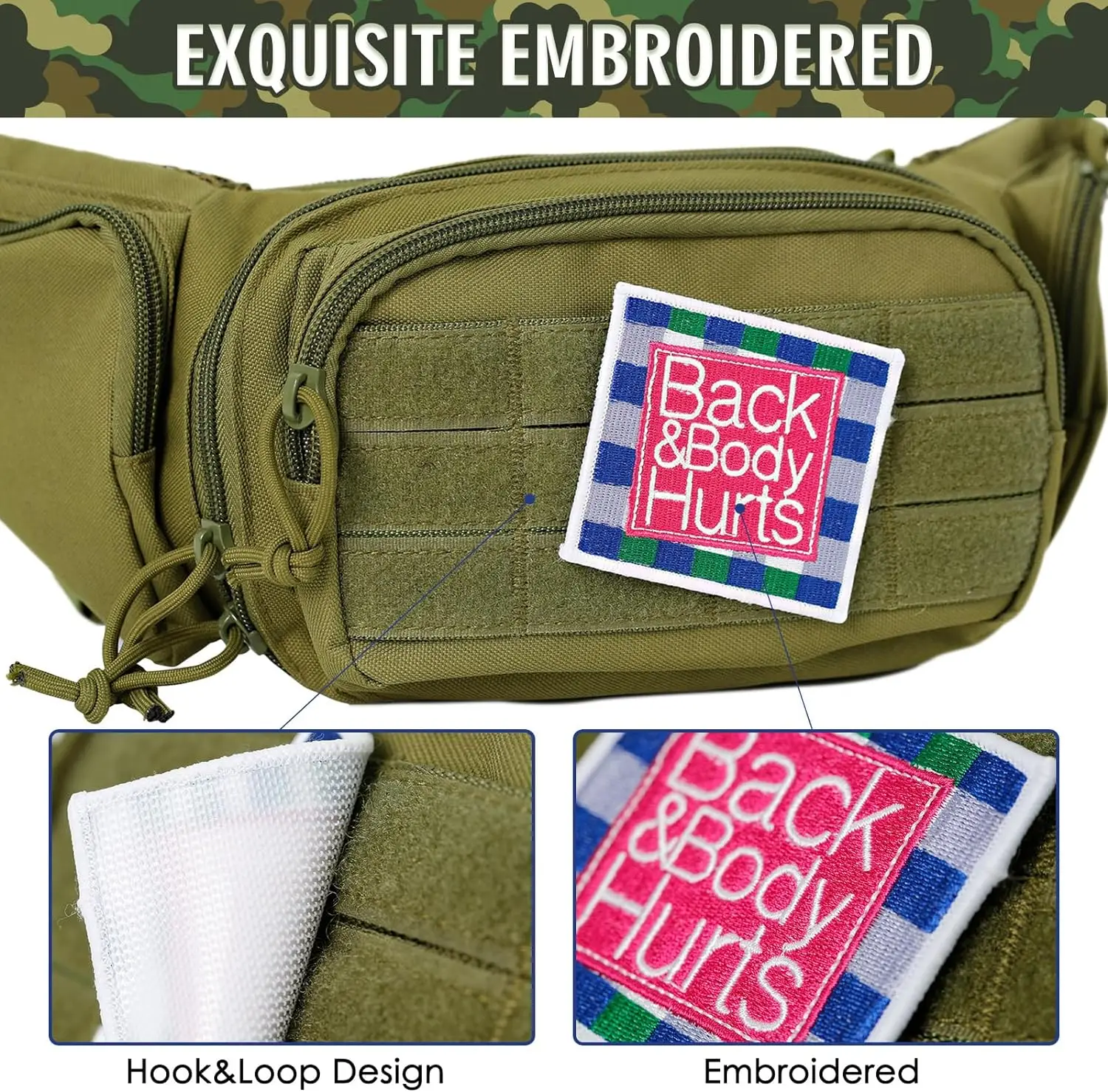 Back and Body Hurts Tactical Patch Funny Checkered Morale Badge for Blue Collar Worker Embroidered Hook Stickers on Backpacks
Back and Body Hurts Tactical Patch Funny Checkered Morale Badge for Blue Collar Worker Embroidered Hook Stickers on Backpacks