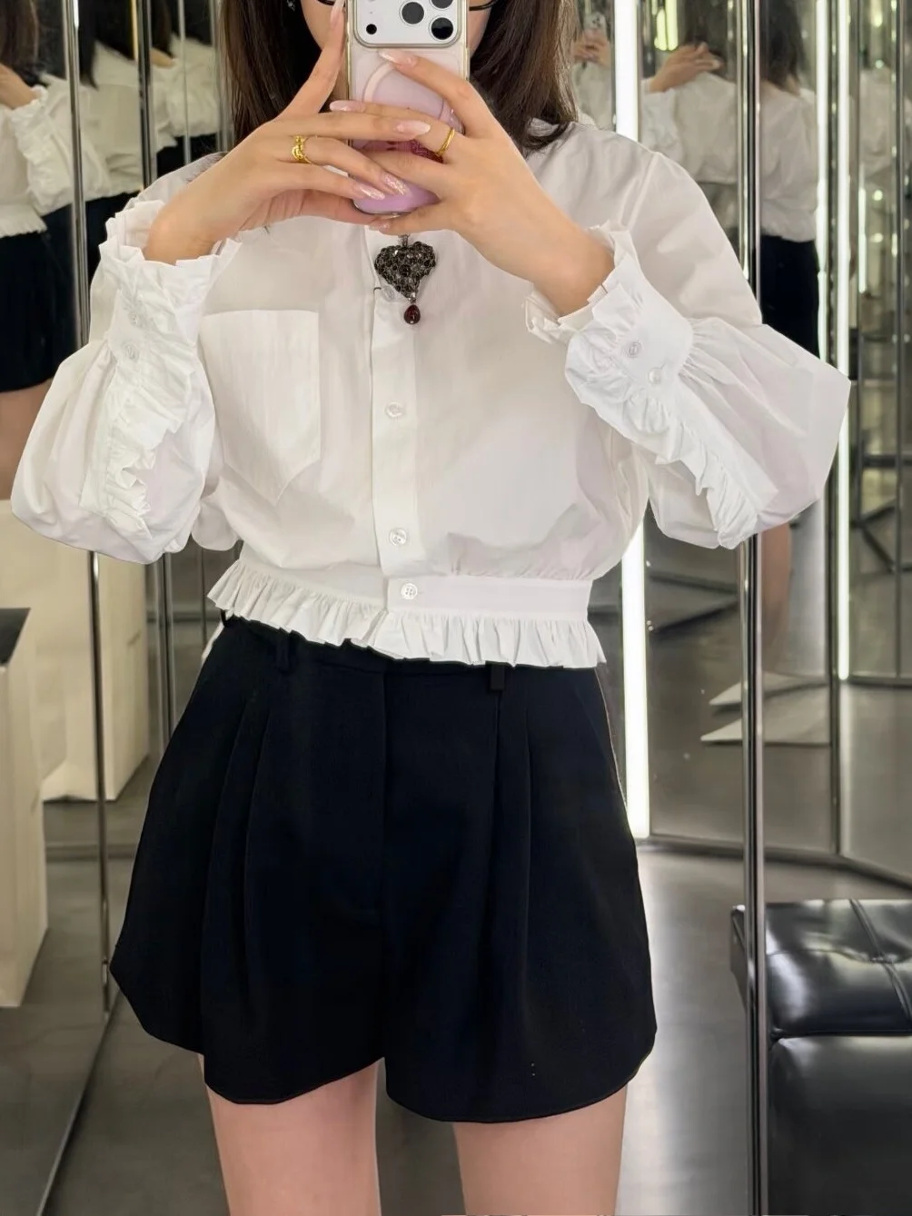 Elegant Short Sleeveless Women's Shirt Cotton Nylon Blend Slimming Pleated Stand Collar Wood Grain Spring Summer 2026
Elegant Short Sleeveless Women's Shirt Cotton Nylon Blend Slimming Pleated Stand Collar Wood Grain Spring Summer 2026