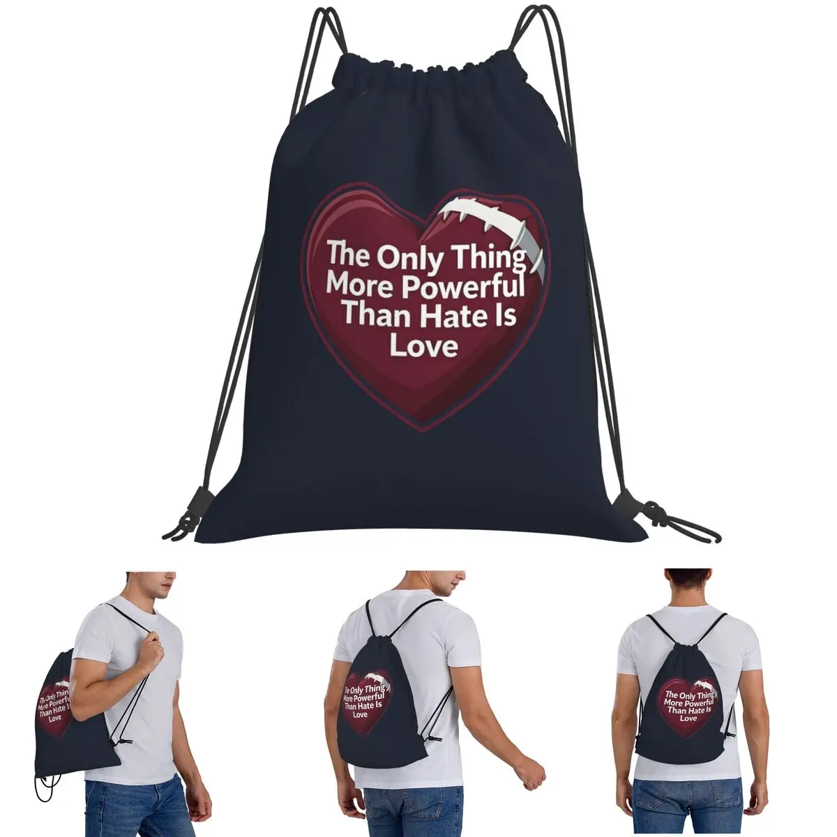 Only Thing More Powerful Than Hate Backpacks Portable Drawstring Bags Sports Bag Book Bags for Man Woman School
Only Thing More Powerful Than Hate Backpacks Portable Drawstring Bags Sports Bag Book Bags for Man Woman School