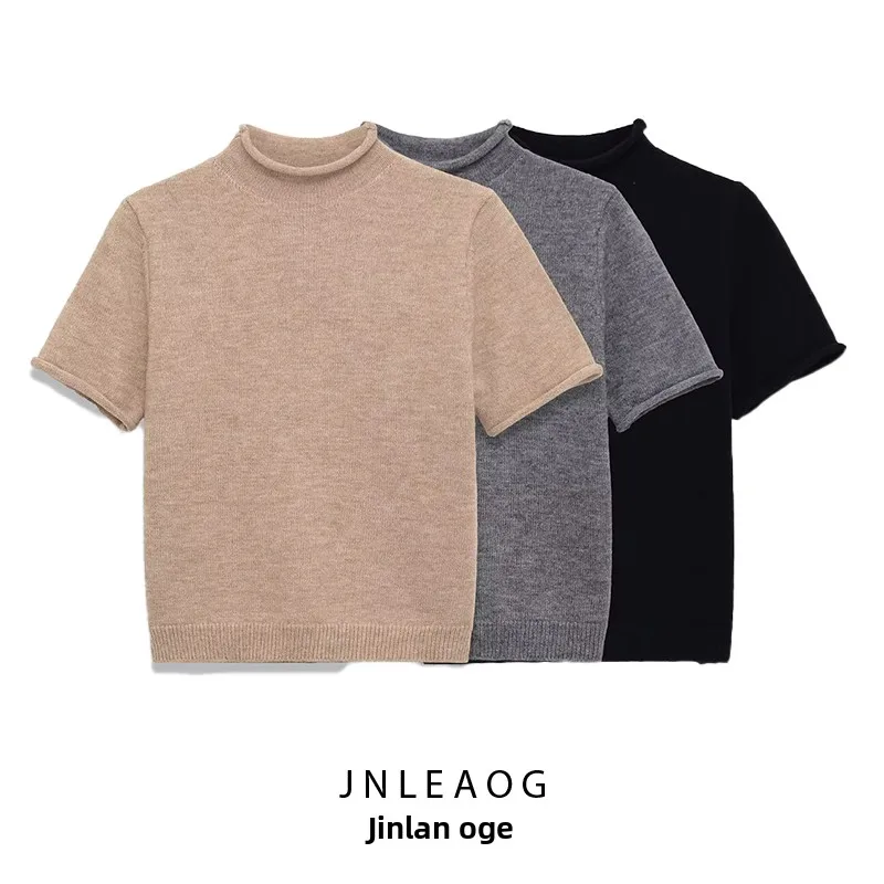 Модный мягкий вязаный свитер с коротким рукавом для женщин, осенняя новинка, JNLEAOG, из полиэфирного волокна, повседневная одежда
Модный мягкий вязаный свитер с коротким рукавом для женщин, осенняя новинка, JNLEAOG, из полиэфирного волокна, повседневная одежда