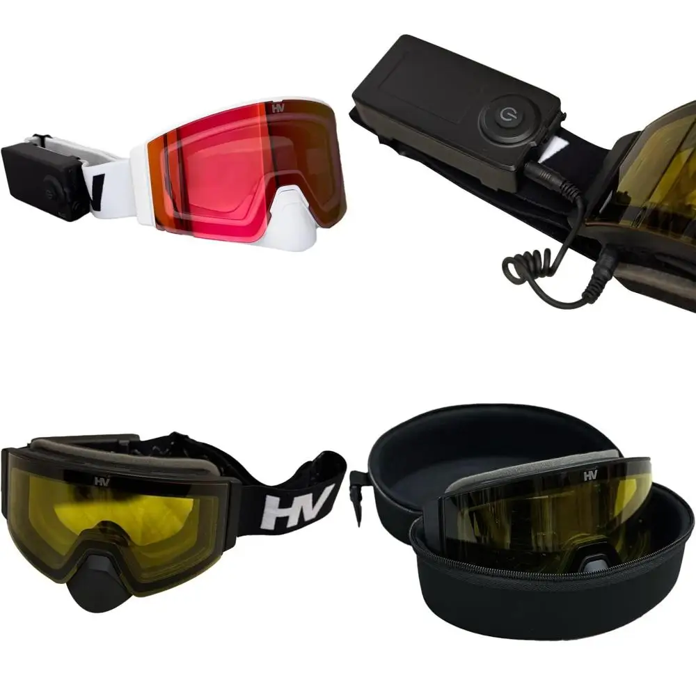 Electric Heated Snow Goggles with Anti-Fog Dual Lenses for Winter Sports Enthusiasts: Snowmobiling, Skiing, Snowboarding
Electric Heated Snow Goggles with Anti-Fog Dual Lenses for Winter Sports Enthusiasts: Snowmobiling, Skiing, Snowboarding