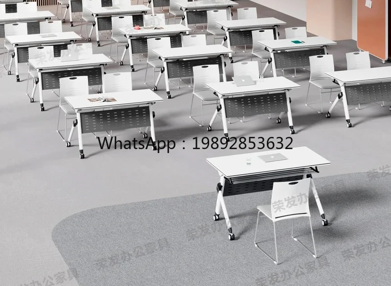 Folding Training Table Conference Table and Chair Set Double Desk Movable Splicing
Folding Training Table Conference Table and Chair Set Double Desk Movable Splicing