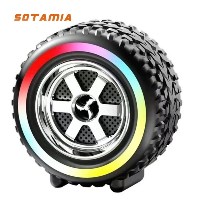 SOTAMIA 1PCS New Car Tire Bluetooth Speaker Portable LED Lanterns Cool Mini Smart Subwoofer Wireless Bluetooth Desktop Audio
SOTAMIA 1PCS New Car Tire Bluetooth Speaker Portable LED Lanterns Cool Mini Smart Subwoofer Wireless Bluetooth Desktop Audio